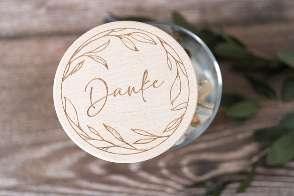 Vorratsglas "Danke" 1